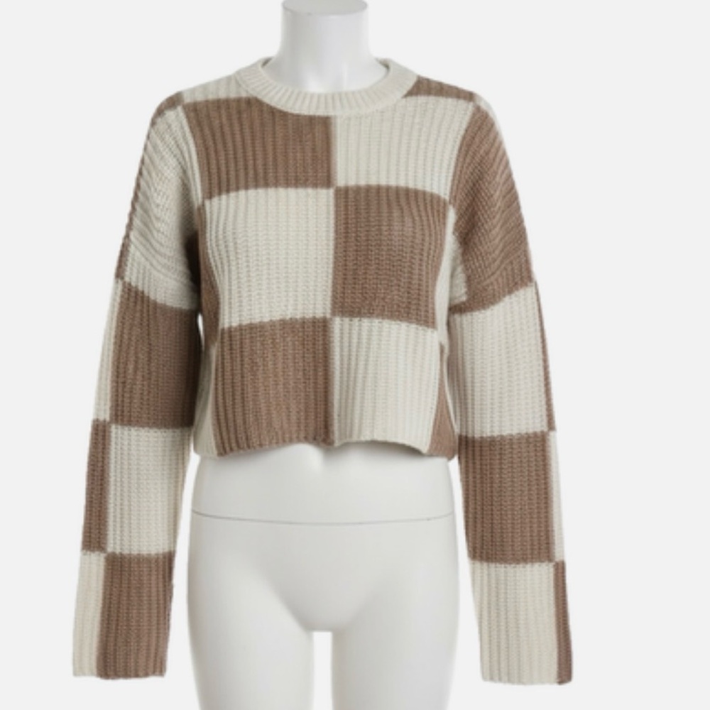 Moon & Madison Women's Cropped Knit Pullover Sweater